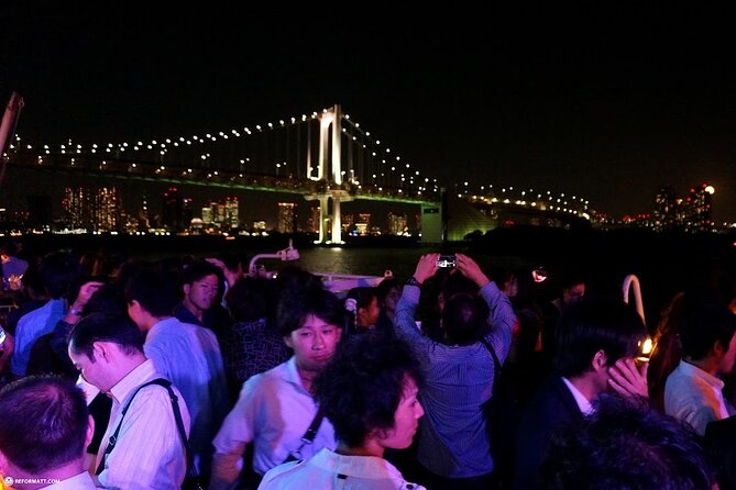 Tokyo Sunset Boat Party with Music Drinks and Vibes - Tokyo Tower and Rainbow Bridge Photos That Feel Like More Than Postcards