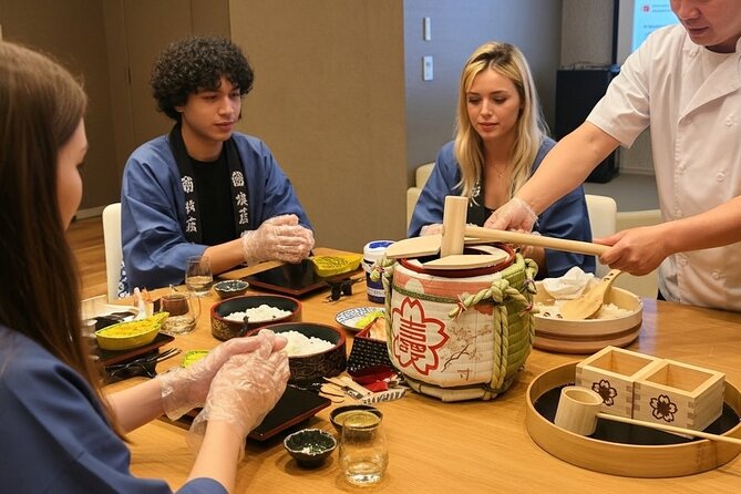 Tokyo Sushi Making Class : Sake Ceremony & Matcha Experience - The WASSHOI torched salmon mayo gunkan: modern Tokyo flavor with real showmanship