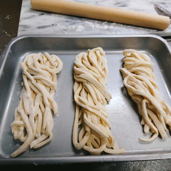 Tokyo: Traditional foot-kneaded Udon noodles class - From dough to stomping, the foot-kneading part is the star