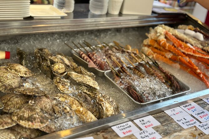 Tokyo Tsukiji Fish Market Food and Walking Tour - Stop 3: Tsukiji Jogai Market, Street Shops and Vendor Energy (50 Minutes)