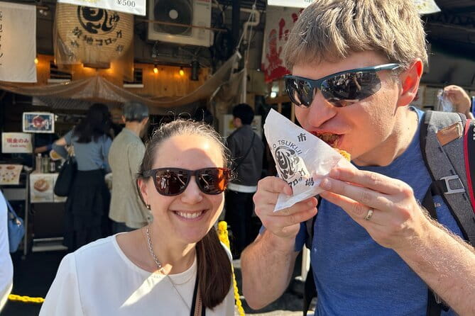 Tokyo Tsukiji Fish Market Food Tour: 15 Stops & Walk Local Street - Tsukiji Jogai Market, 400 shops and the best kind of decision fatigue