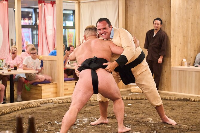 TokyoSumoShow, ChickenHotPot, and Mochi-Pounding by Pro Wrestlers - Price and value: what $106.12 buys you in Tokyo
