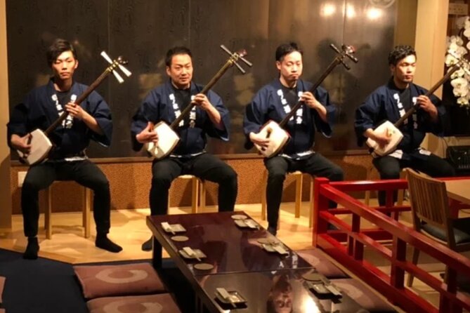 Tsugaru shamisen performance over traditional dinner - Dinner at a small Asakusa restaurant, and why it fits the music