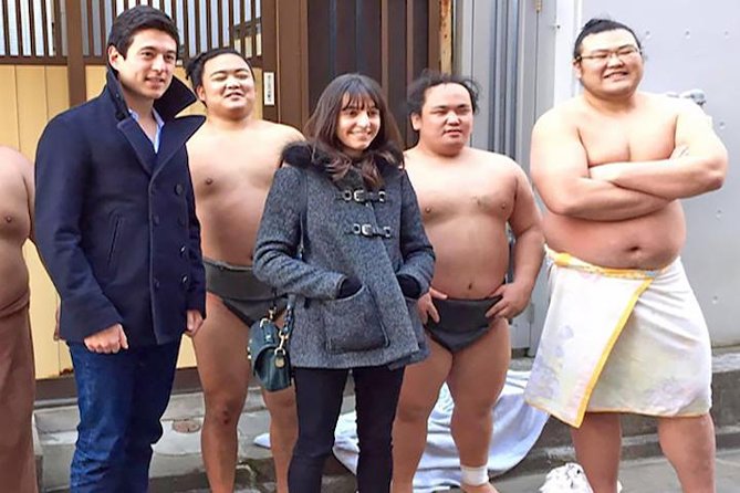 Watch Sumo Morning Practice at Stable in Tokyo - The included photo moment, and what happens if timing shifts